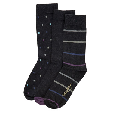 Paul Costelloe Living Wool Blend Formal Socks - Pack Of 3